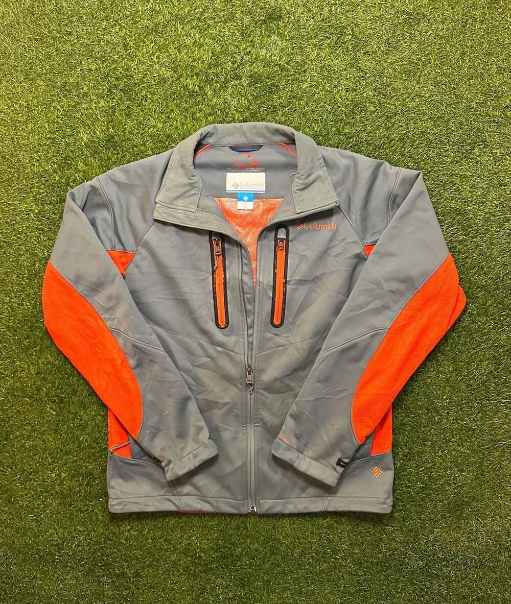 Columbia Omni-Wind Block Hybrid Jacket Size M Gray Orange